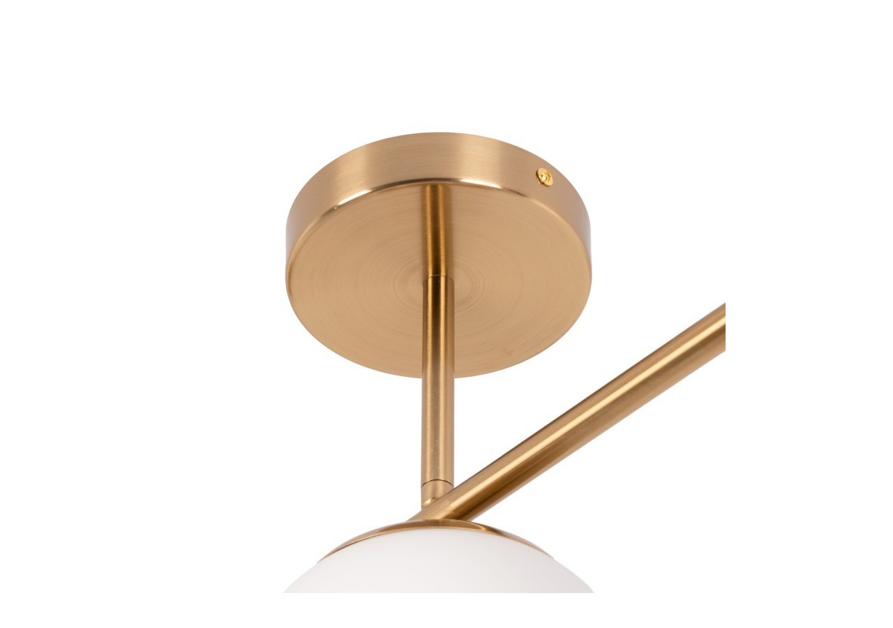 Plafonnier triple globe en verre et métal doré "TALÍ"-3xE27 - LD1009-D - Barcelona LED