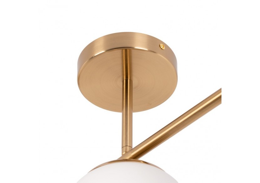 Plafonnier triple globe en verre et métal doré "TALÍ"-3xE27 - LD1009-D - Barcelona LED Plafonnier triple globe en verre et métal doré "TALÍ"-3xE27 - LD1009-D - Barcelona LED