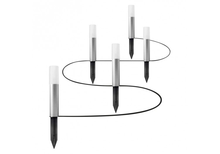 Luminaire extérieur 5 spots SMART WiFi GARDEN POLE RGBW - O478190 - Barcelona LED