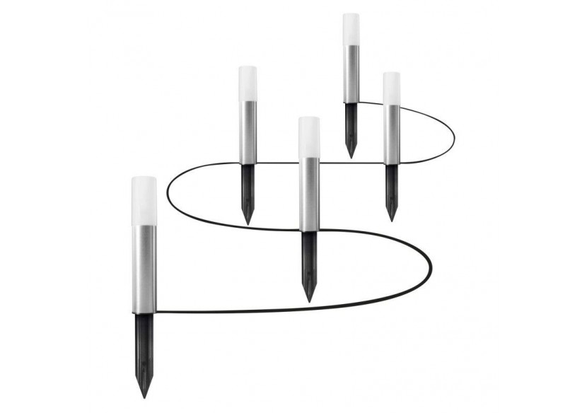 Luminaire extérieur 5 spots SMART WiFi GARDEN POLE RGBW - O478190 - Barcelona LED