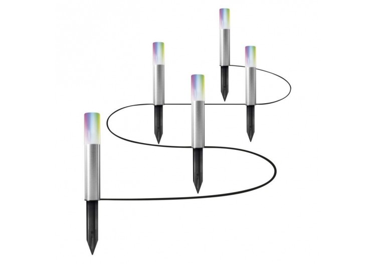 Luminaire extérieur 5 spots SMART WiFi GARDEN POLE RGBW - O478190 - Barcelona LED 2