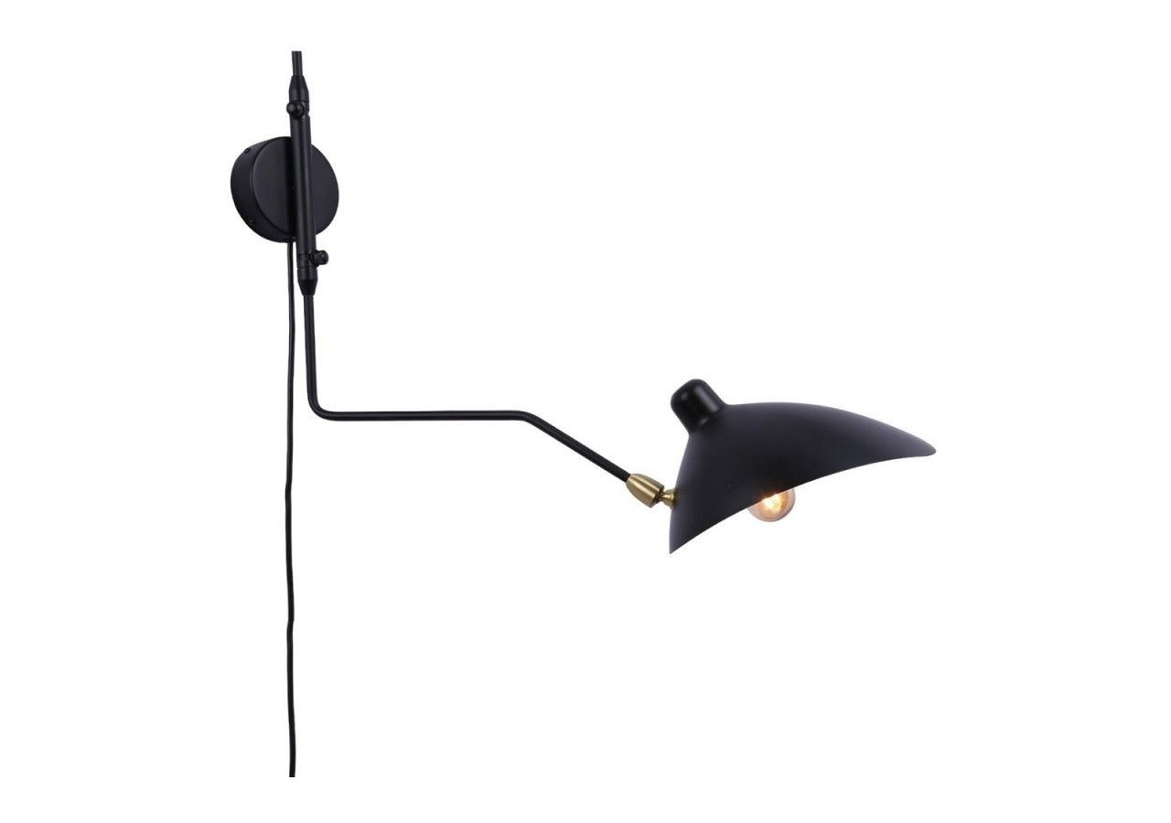 Applique murale design "Louise" avec interrupteur et prise-2xE27 - L3071-2-EU-N - Barcelona LED