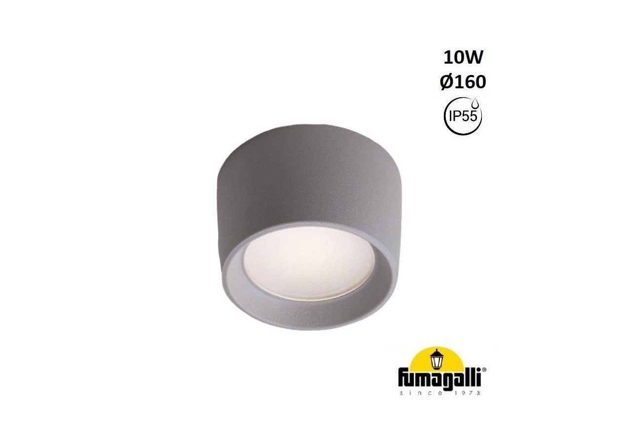 Plafonnier d'extérieur CCT "Livia 160" FUMAGALLI-10W-GX53-IP55 - 3A9.000.000.LXD1K - Barcelona LED