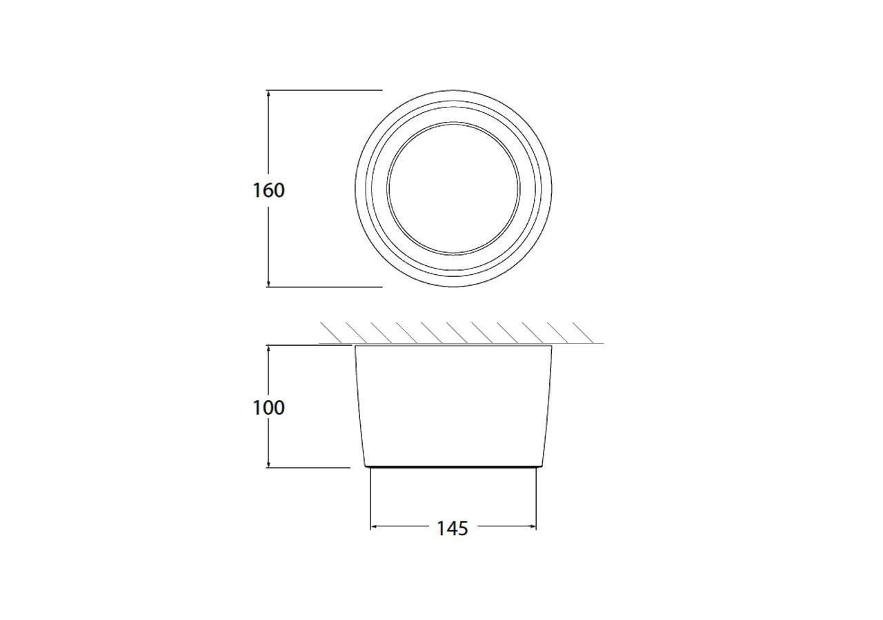 Plafonnier d'extérieur CCT "Livia 160" FUMAGALLI-10W-GX53-IP55 - 3A9.000.000.LXD1K - Barcelona LED