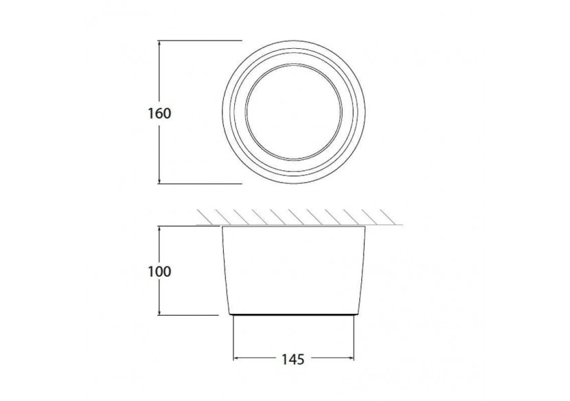 Plafonnier d'extérieur CCT "Livia 160" FUMAGALLI-10W-GX53-IP55 - 3A9.000.000.LXD1K - Barcelona LED