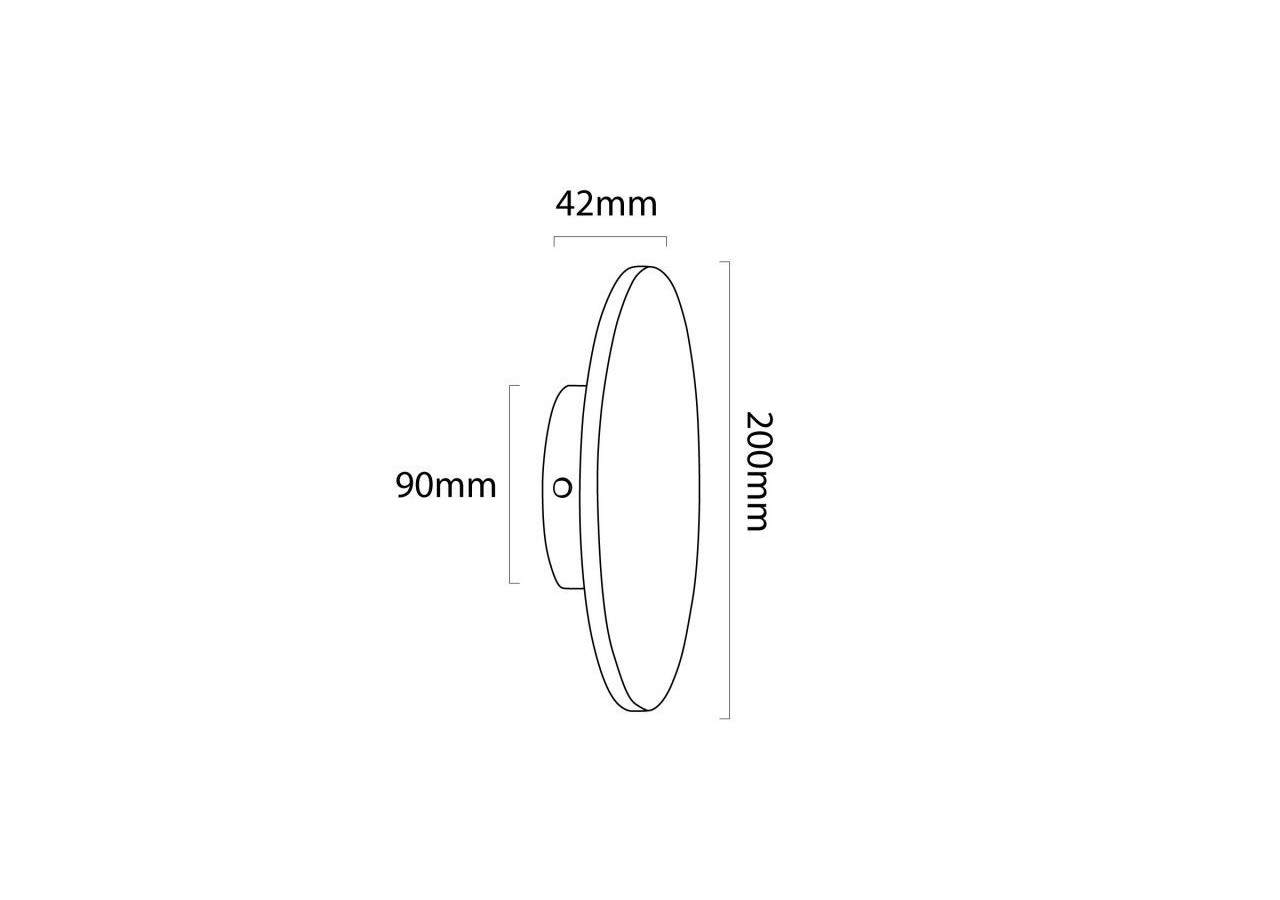 Applique murale en bois circulaire "Lune"-12W-diamètre 20cm - LM113-20-BC - Barcelona LED