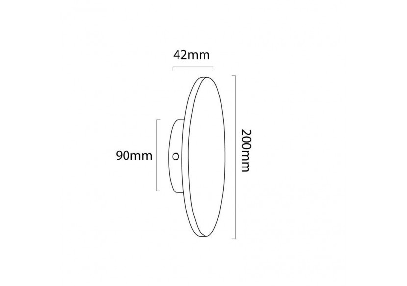Applique murale en bois circulaire "Lune"-12W-diamètre 20cm - LM113-20-BC - Barcelona LED