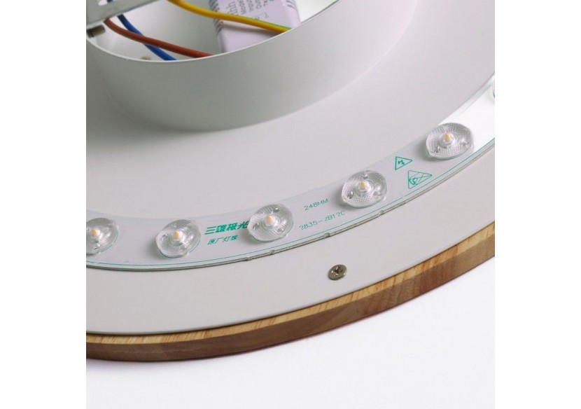 Applique circulaire en bois "Lune"-26W-diamètre 30cm - LM113-30-BC - Barcelona LED
