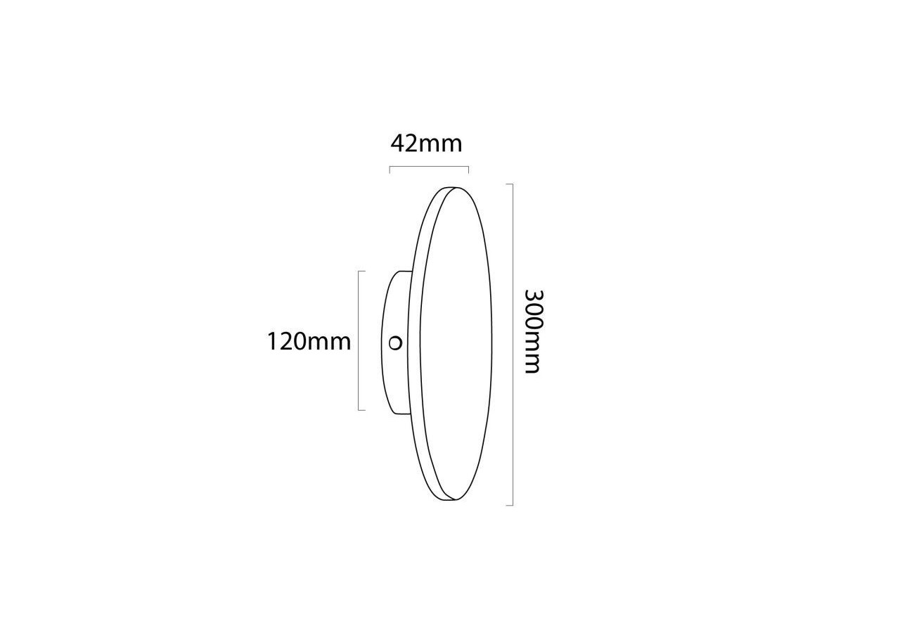 Applique circulaire en bois "Lune"-26W-diamètre 30cm - LM113-30-BC - Barcelona LED