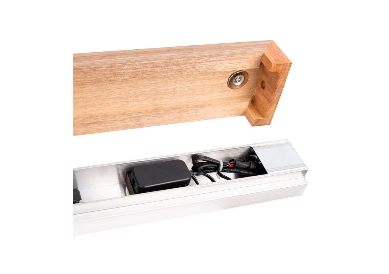 Applique murale linéaire en bois "Wooden"-Dimmable-24W-100cm - LM115-100-BC - Barcelona LED