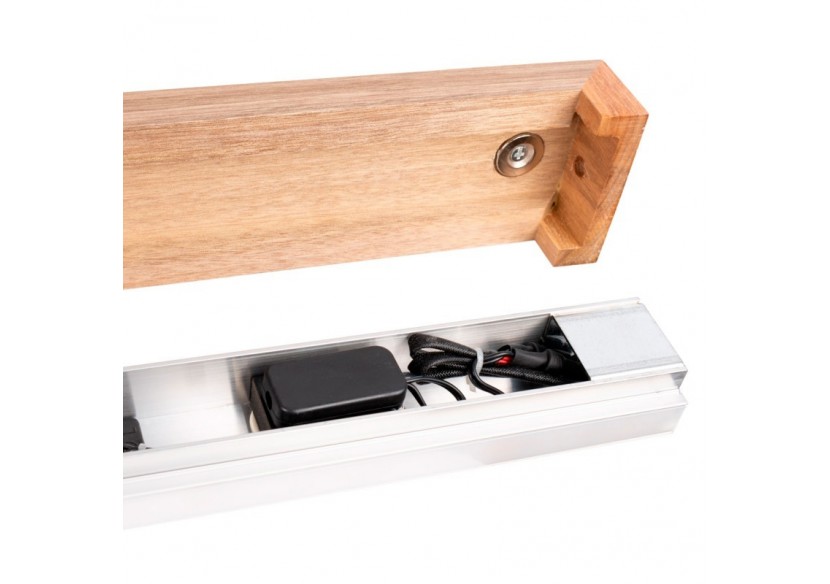 Applique murale linéaire en bois "Wooden"-Dimmable-24W-100cm - LM115-100-BC - Barcelona LED