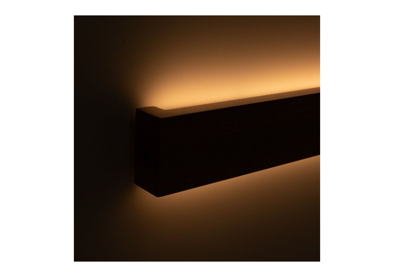 Applique murale linéaire en bois "Wooden"-Dimmable-24W-100cm - LM115-100-BC - Barcelona LED