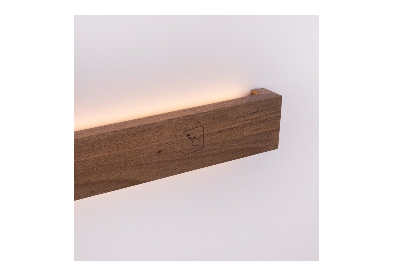 Applique murale linéaire en bois "Wooden"-Dimmable-24W-100cm - LM115-100-BC - Barcelona LED
