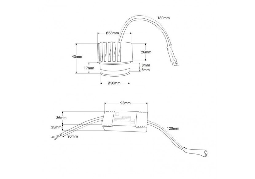 Module LED 7W pour downlight MR16/GU10-45 degrés-IRC 90 - B710-BN - Barcelona LED
