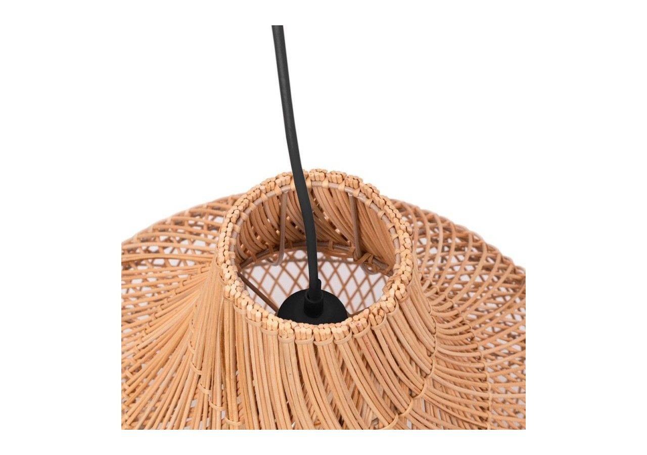 Suspension en osier "Samoa" avec interrupteur et prise - K187-C-N - Barcelona LED