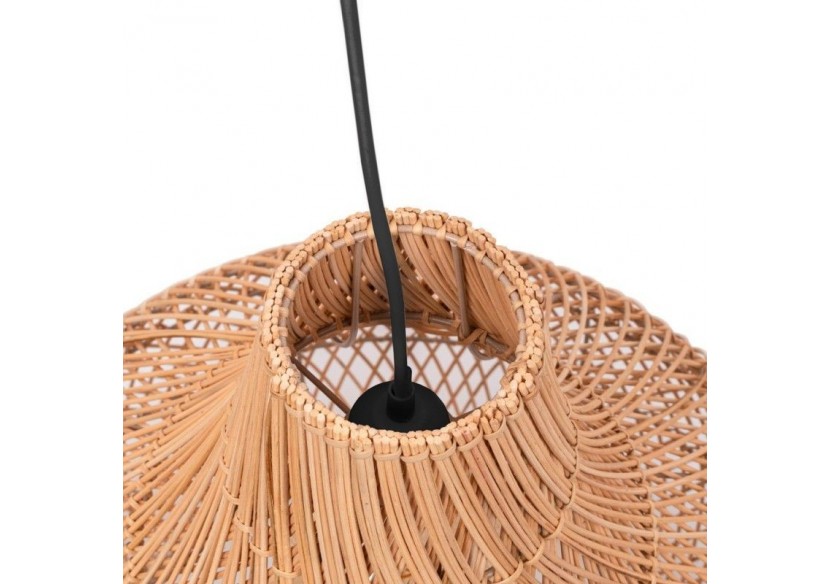 Suspension en osier "Samoa" avec interrupteur et prise - K187-C-N - Barcelona LED