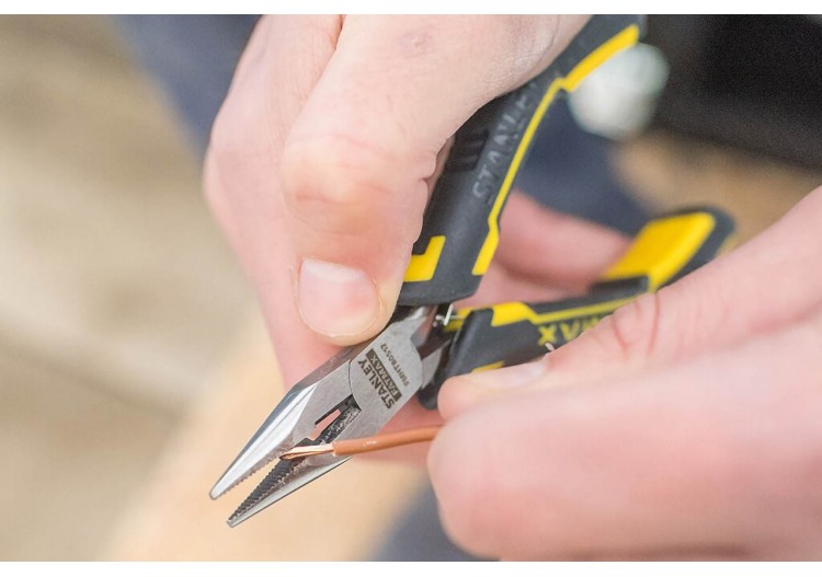 Mini Pince A Becs 1/2 Ronds Longs 120Mm   - Fatmax : Confort'Mat