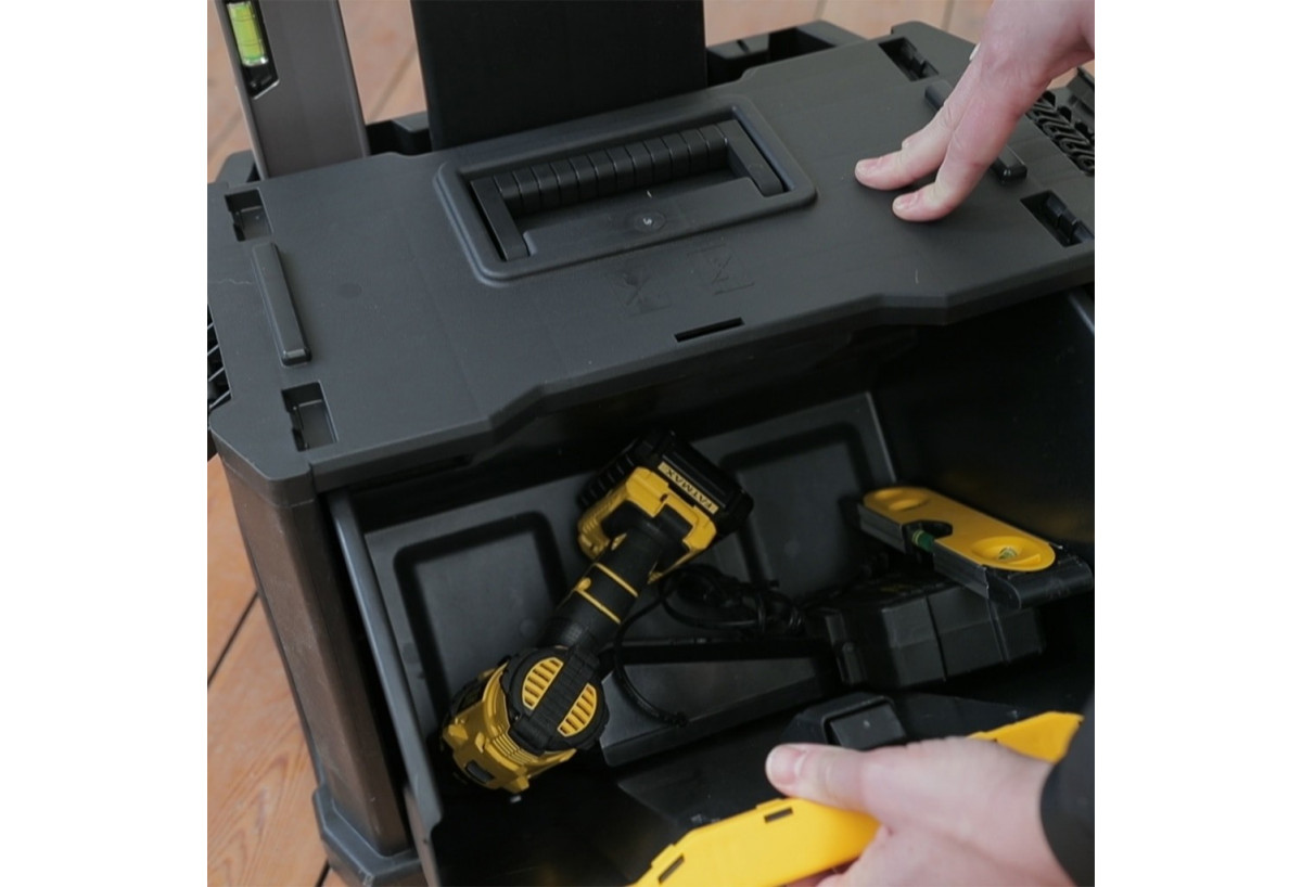 Servante Modulo 3 En 1 Avec Boite Touchlatch A Tiroir - Stanley : Confort'Mat