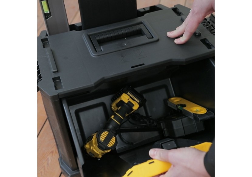 Servante Modulo 3 En 1 Avec Boite Touchlatch A Tiroir - Stanley : Confort'Mat Servante Modulo 3 En 1 Avec Boite Touchlatch A Tiroir - Stanley : Confort'Mat