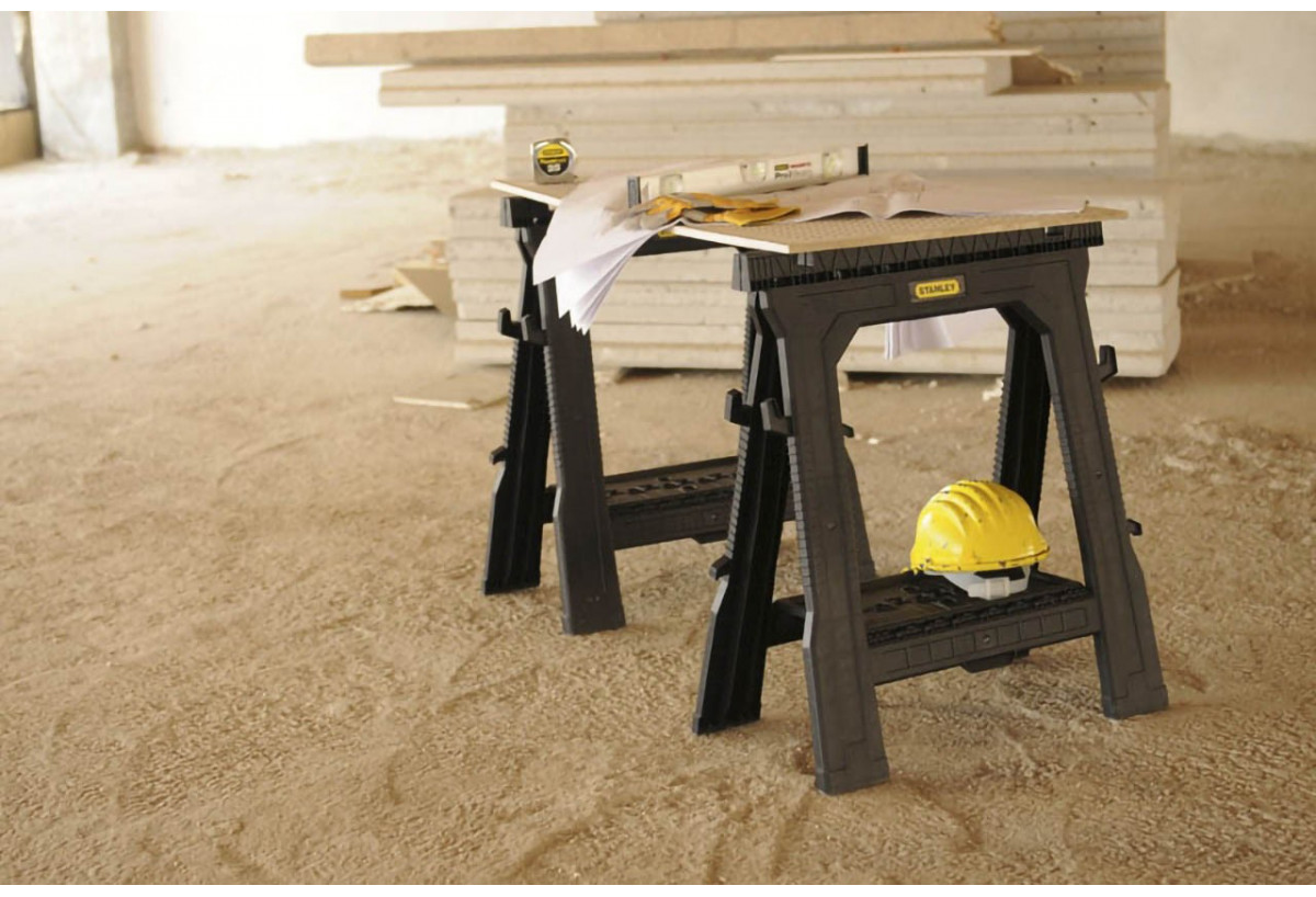 Treteaux Pliables Lot De 2 Pcs  - Stanley : Confort'Mat