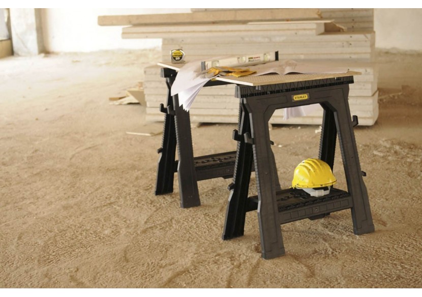 Treteaux Pliables Lot De 2 Pcs  - Stanley : Confort'Mat