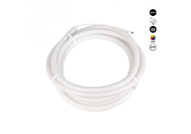 Néon LED flexible circulaire à 360 degrés RGB-diamètre 22mm-5m-24V DC- 240Ch/m-28W/m-IP65 - NSD22-5M-RGB - Barcelona LED