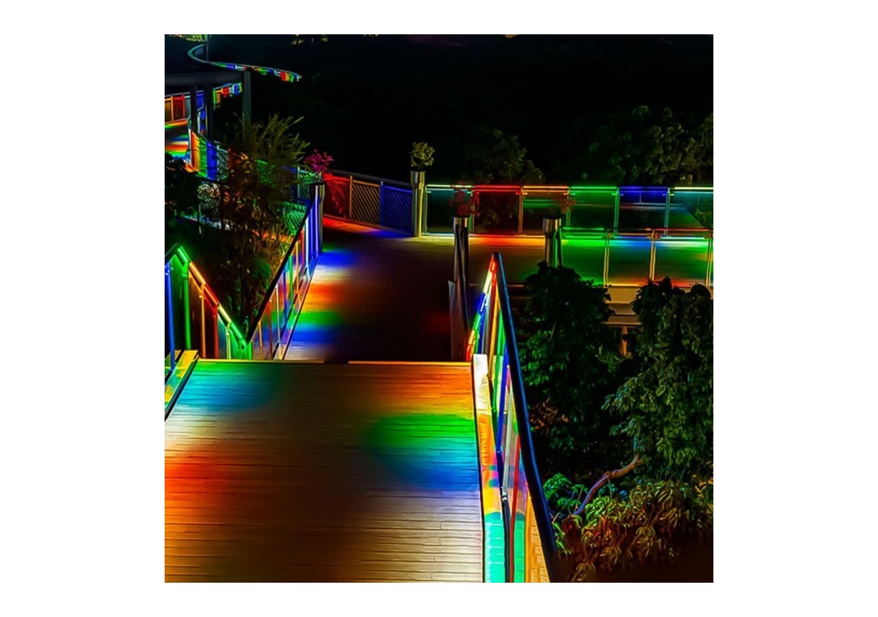 Néon LED flexible circulaire à 360 degrés RGB-diamètre 22mm-5m-24V DC- 240Ch/m-28W/m-IP65 - NSD22-5M-RGB - Barcelona LED