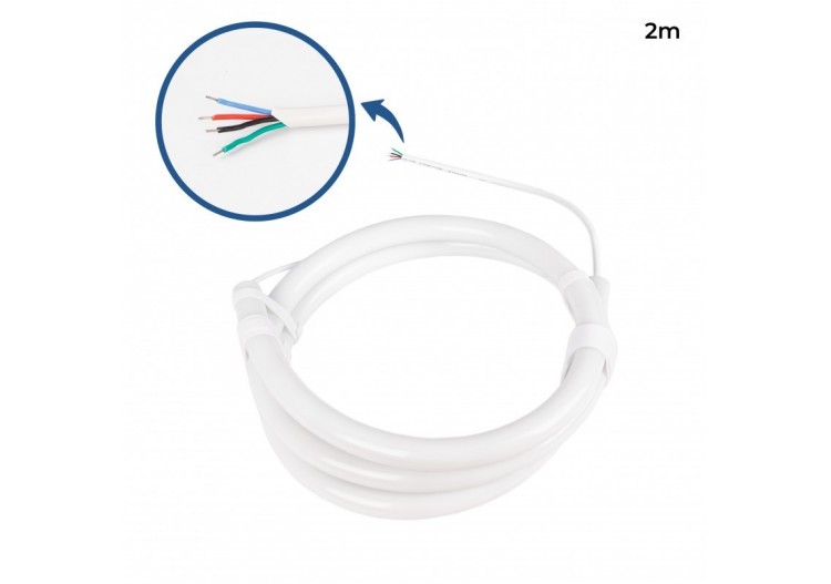 Néon LED flexible circulaire à 360 degrés RGB-diamètre 22mm-2m-24V DC- 240Ch/m-28W/m-IP65 - NSD22-2M-RGB - Barcelona LED 2