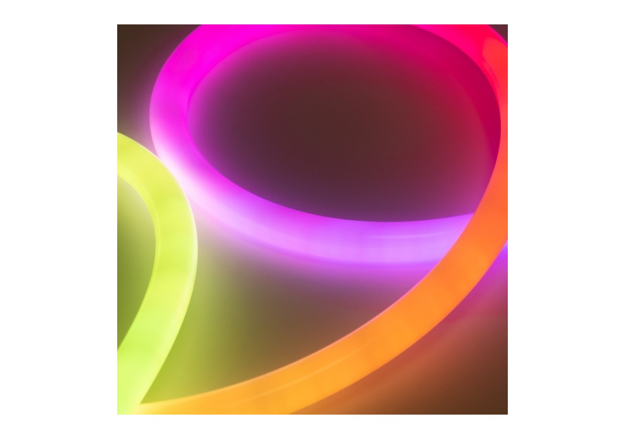 Néon LED flexible RGB intelligent IC-circulaire à 360 degrés-diamètre 22mm-4m-12V DC-28W/m-IP65 - NSD22-4M-IC - Barcelona LED