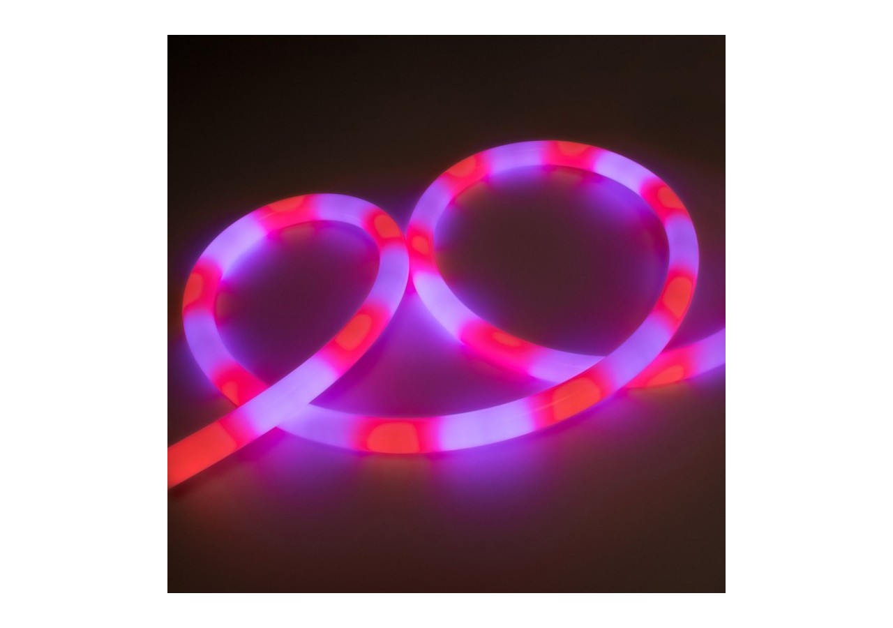 Néon LED flexible RGB intelligent IC-circulaire à 360 degrés-diamètre 22mm-2m-12V DC-28W/m-IP65 - NSD22-2M-IC - Barcelona LED