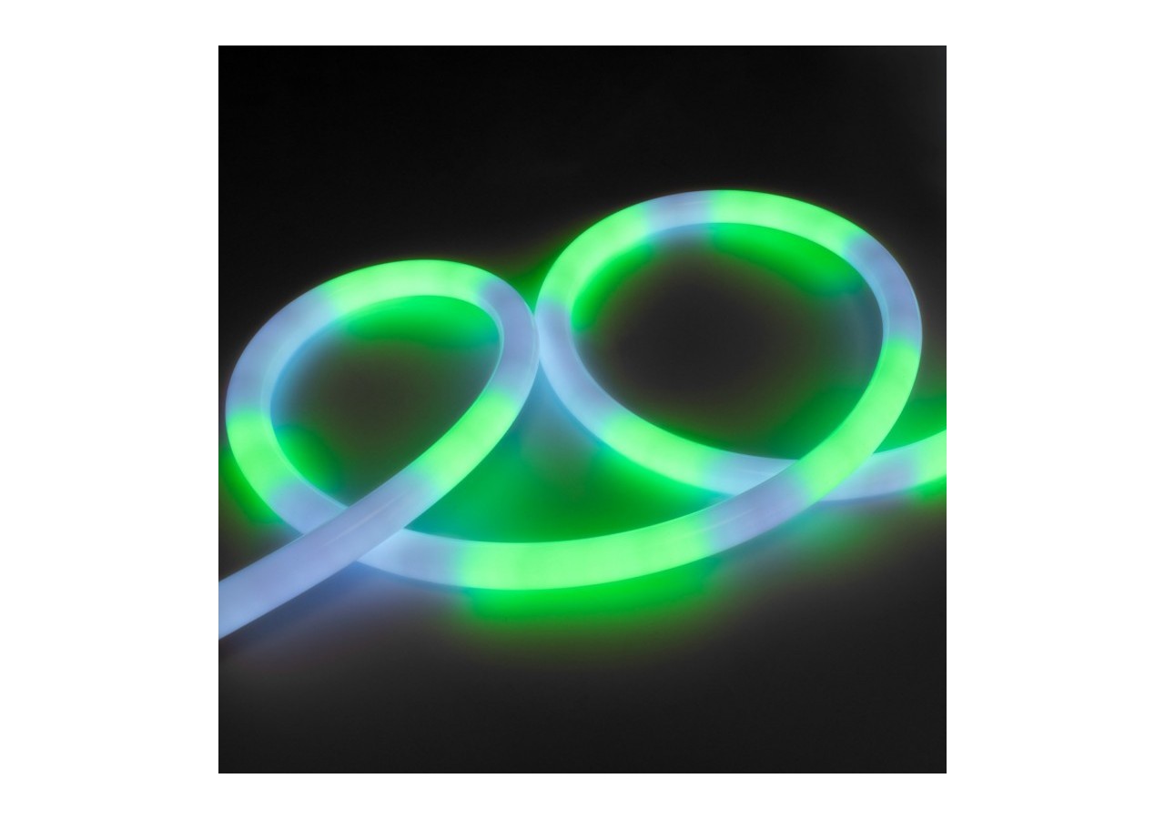 Néon LED flexible RGB intelligent IC-circulaire à 360 degrés-diamètre 22mm-2m-12V DC-28W/m-IP65 - NSD22-2M-IC - Barcelona LED