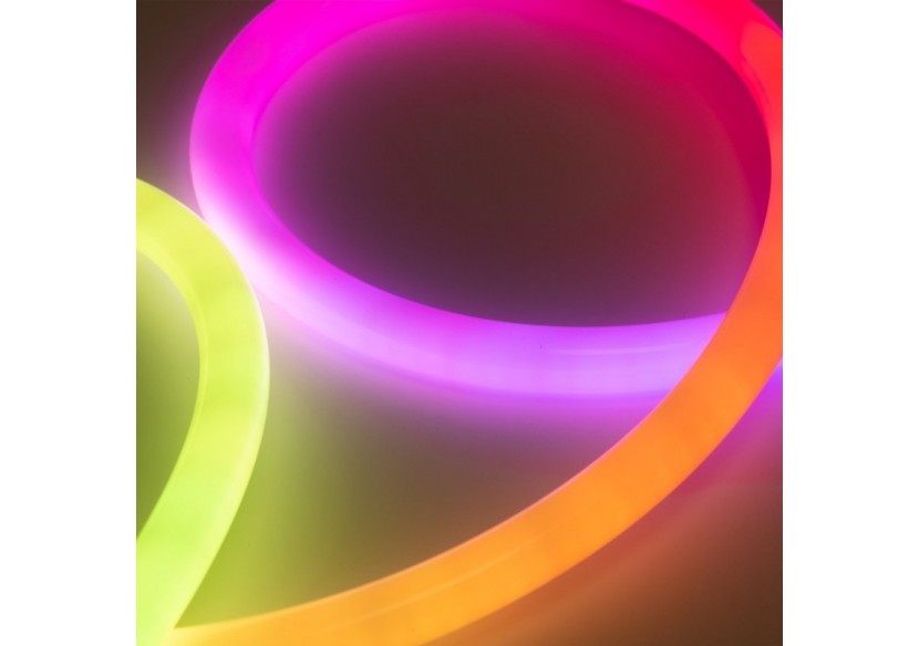 Néon LED flexible RGB intelligent IC-circulaire à 360 degrés-diamètre 22mm-2m-12V DC-28W/m-IP65 - NSD22-2M-IC - Barcelona LED Néon LED flexible RGB intelligent IC-circulaire à 360 degrés-diamètre 22mm-2m-12V DC-28W/m-IP65 - NSD22-2M-IC - Barcelona LED