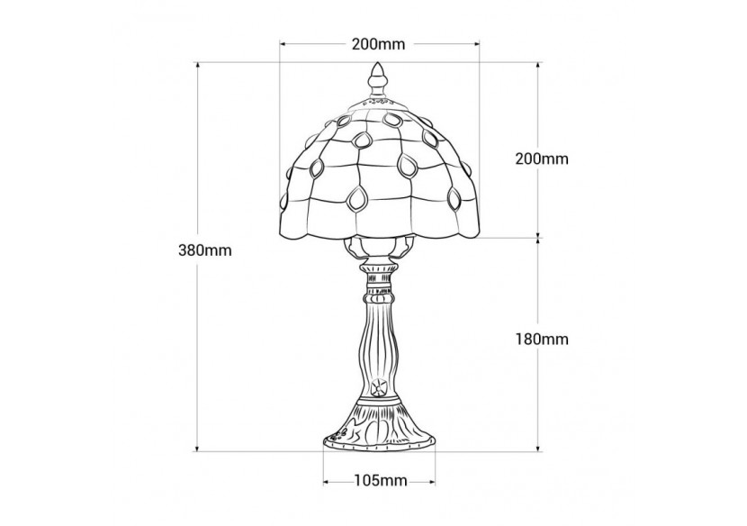 Lampe à poser "Rafa" inspiration "Tiffany"-diamètre 20cm - L3085-20 - Barcelona LED Lampe à poser "Rafa" inspiration "Tiffany"-diamètre 20cm - L3085-20 - Barcelona LED
