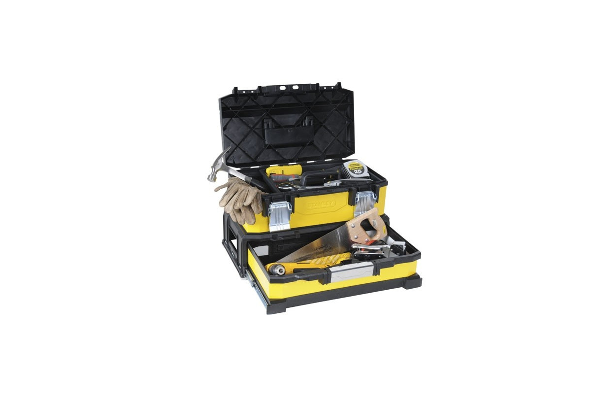 Boite A Outils A Tiroir Bimatiere Jaune 51Cm - Stanley : Confort'Mat