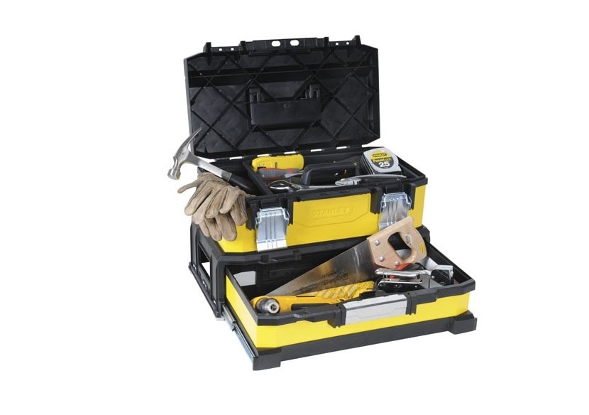 Boite A Outils A Tiroir Bimatiere Jaune 51Cm - Stanley : Confort'Mat