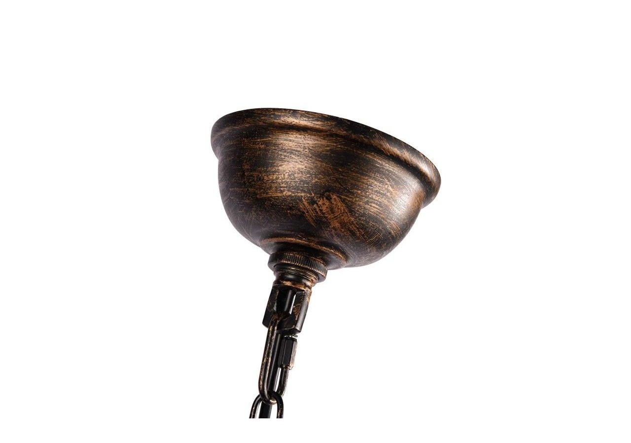 Suspension d'inspiration Tiffany avec mosaïque florale en verre - L3088-30 - Barcelona LED