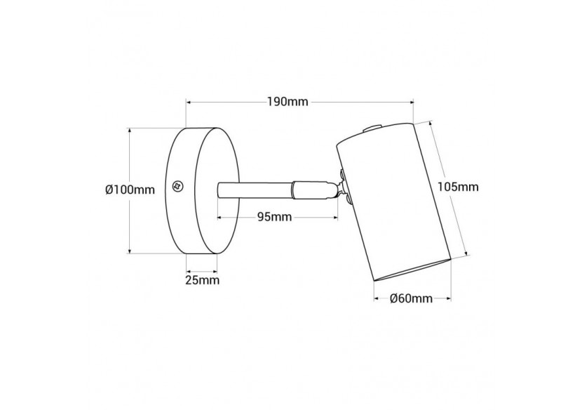 Applique murale d'intérieur orientable "Gian"-E27 - L3065-B - Barcelona LED Applique murale d'intérieur orientable "Gian"-E27 - L3065-B - Barcelona LED