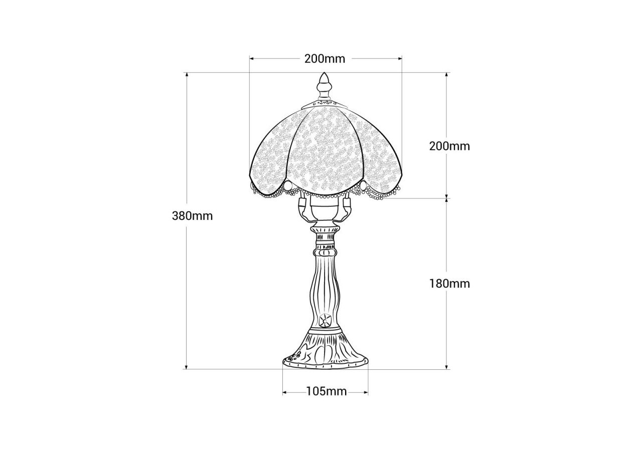 Lampe à poser "Candice" inspiration "Tiffany"-diamètre 20cm - L3087-20 - Barcelona LED