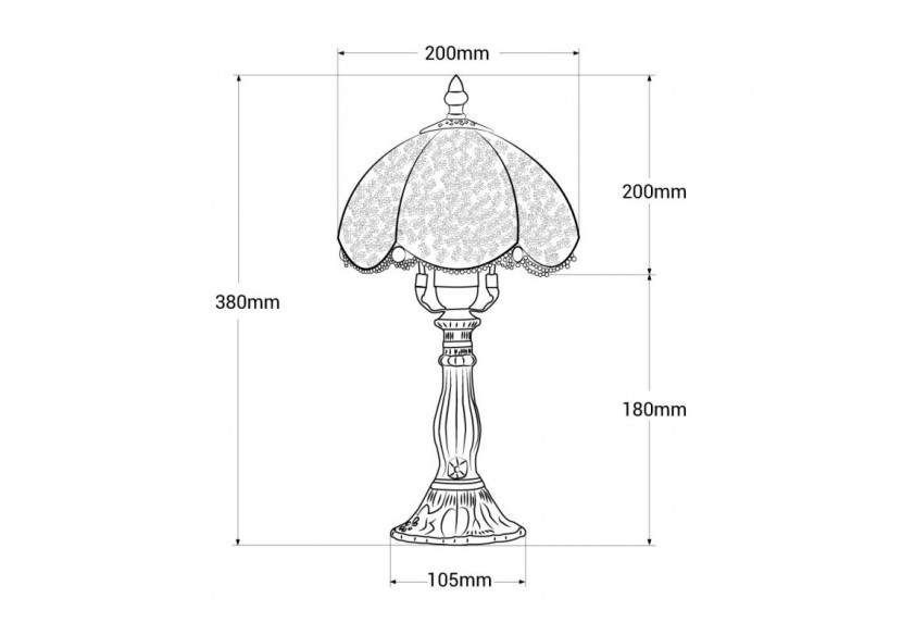 Lampe à poser "Candice" inspiration "Tiffany"-diamètre 20cm - L3087-20 - Barcelona LED Lampe à poser "Candice" inspiration "Tiffany"-diamètre 20cm - L3087-20 - Barcelona LED