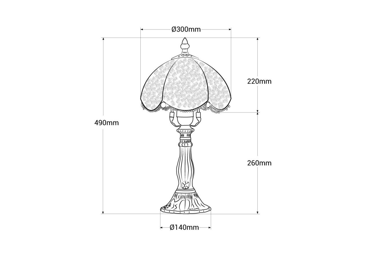 Lampe à poser "Candice" inspiration "Tiffany"-diamètre 30cm - L3087-30 - Barcelona LED