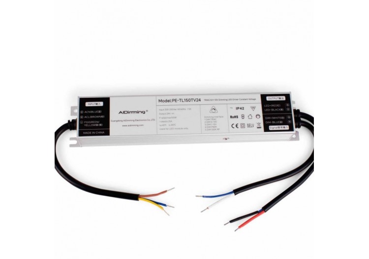 Alimentation LED dimmable TRIAC/0-10V 200-250V-Sortie 24V-6.25A-150W - PE-TL150TV24 - Barcelona LED