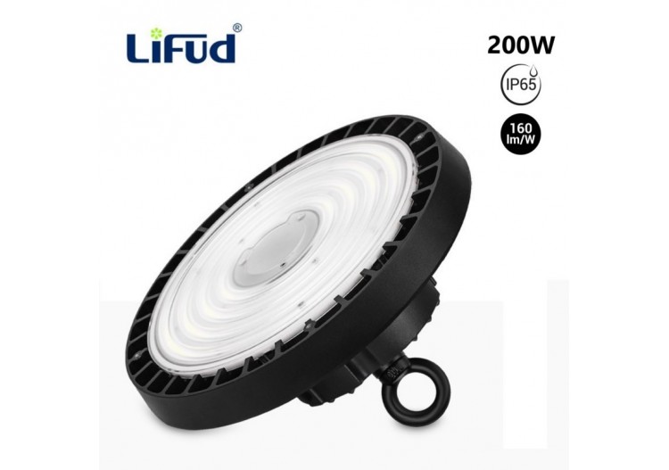 Cloche LED industrielle-Driver LIFUD-200W-160lm/W-Puce PHILIPS-Dimmable 1-10V-IP65 - B8138-200-4K - Barcelona LED