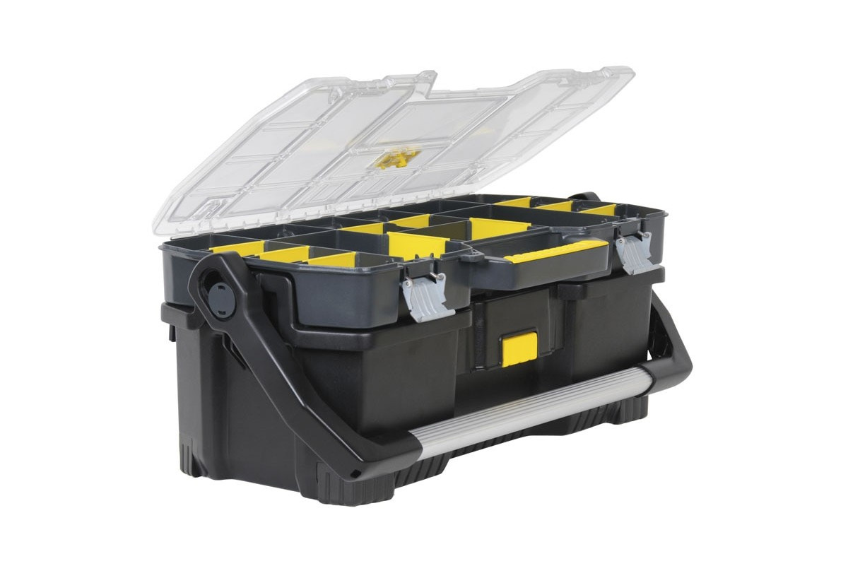 Boite A Outils 60Cm Avec Organiseur Transparent - Stanley : Confort'Mat