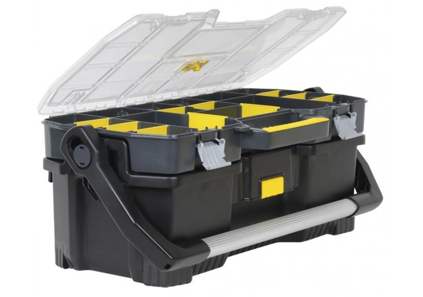 Boite A Outils 60Cm Avec Organiseur Transparent - Stanley : Confort'Mat