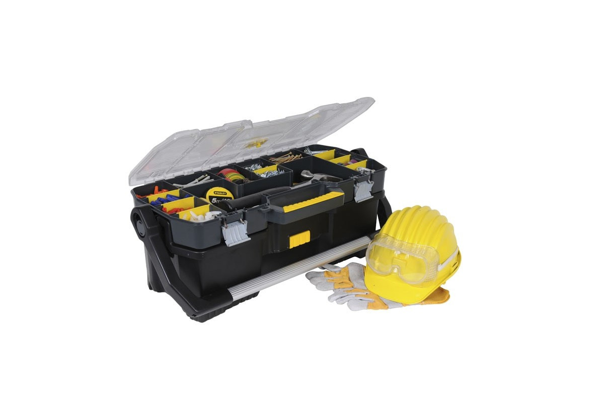 Boite A Outils 60Cm Avec Organiseur Transparent - Stanley : Confort'Mat