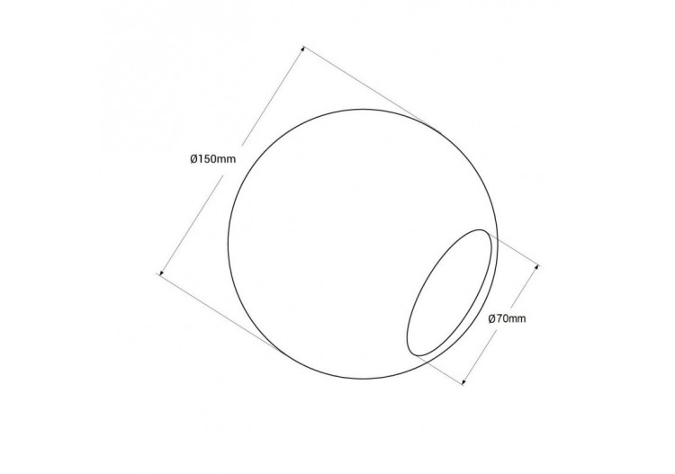 Abat-jour boule en verre de rechange-diamètre 150mm - LD-RECAMBIO - Barcelona LED 2