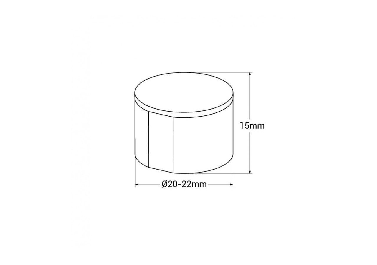 Embout de finition en silicone pour néon LED 360 degrés-diamètre 20mm-N20D - N20D-TF - Barcelona LED