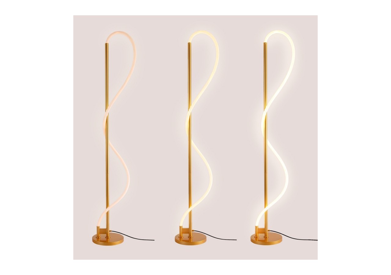 Lampadaire moderne à néon ondulant "Corda"-360 degrés-Dimmable-30W-3000K - L3081-D - Barcelona LED