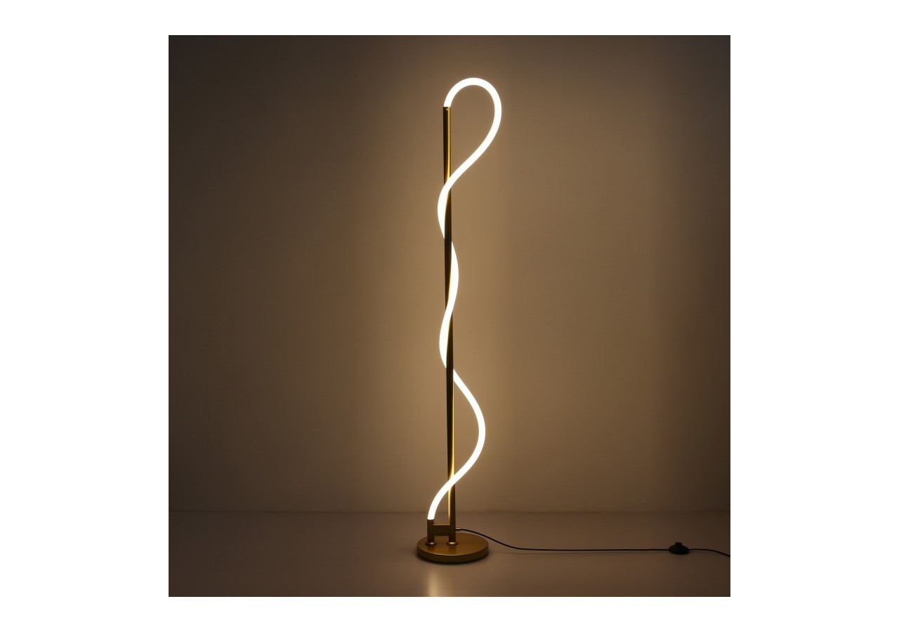 Lampadaire moderne à néon ondulant "Corda"-360 degrés-Dimmable-30W-3000K - L3081-D - Barcelona LED