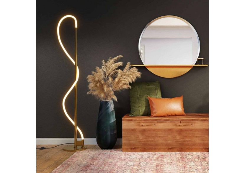 Lampadaire moderne à néon ondulant "Corda"-360 degrés-Dimmable-30W-3000K - L3081-D - Barcelona LED